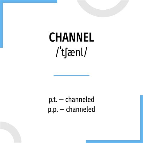 channel verb definition.